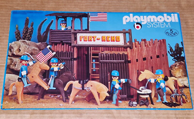 Vintage 70's Klicky Playmobil Exclusive 3191 FORT RENO Western