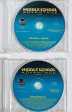Vtg Homeschool Middle School Dictionary US History Spanish Education Software CD
