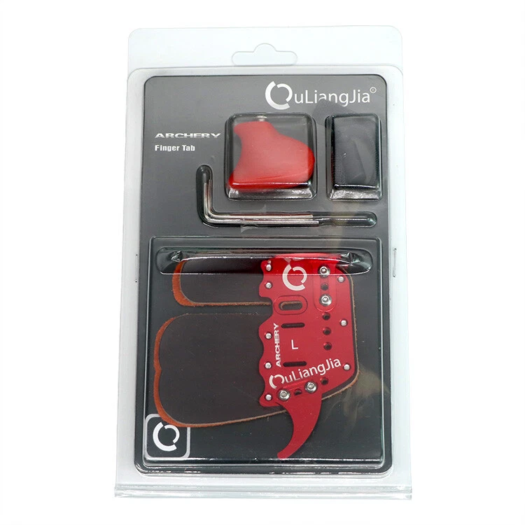 Archery Finger Tab Guard Protector Gear Glove Cow Leather Recurve Bow Shooting - Image 4 of 4