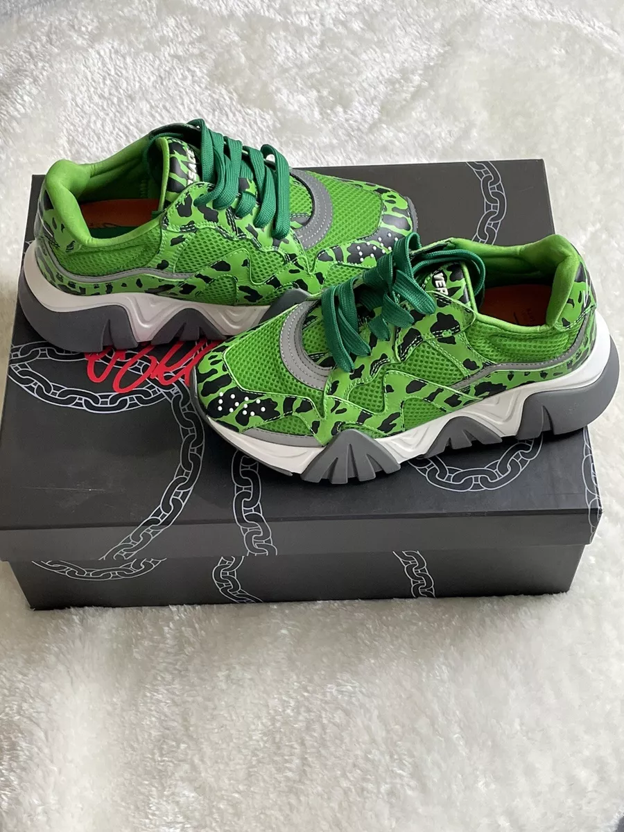 Green versace sneakers sale