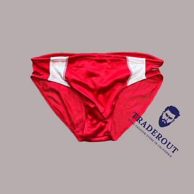 AussieBum Mens red competition crew Nylon Swim bikini Swimwear size S M L  XL