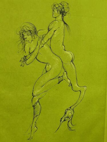 Leonor Fini original lithograph pencil hand signed feminist surrealist art great - Picture 2 of 3