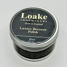 Loake Shoemakers Black Luxury Beeswax Polish Shoes Boots Made in England