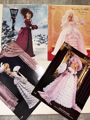 Lot of 4 Vintage Crochet Collector Doll Costume by Paradise Publications