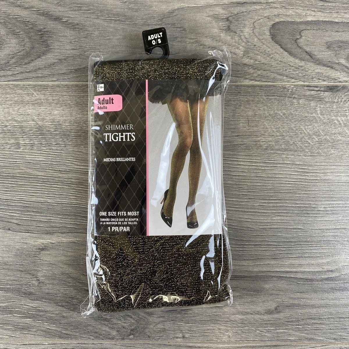 Shimmer Tights Gold w/ Black Halloween Costume Accessory Dress Up Fancy |  eBay
