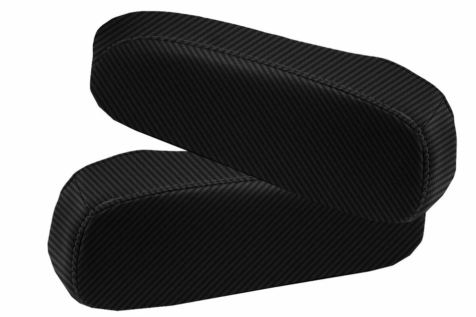 Cubierta de reposabrazos de asiento interior de auto de fibra de carbono para GMC Safari 1985-1994 negra Foto 2 de 4