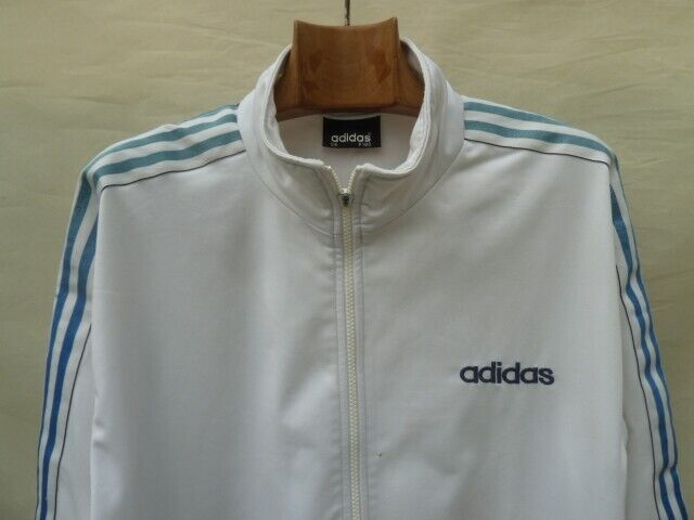 adidas 90s D6 F180 Track Jacket Men's Medium White Oversized adidas 90s D6 F180 Track Jacket Men's Medium White Oversized