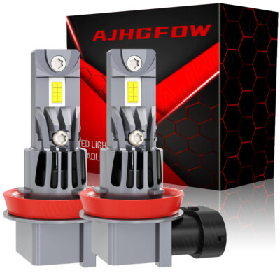 AJHGFOW H11 LED Headlight Super Bright Bulbs Kit 6500K White 60000LM Low Beam
