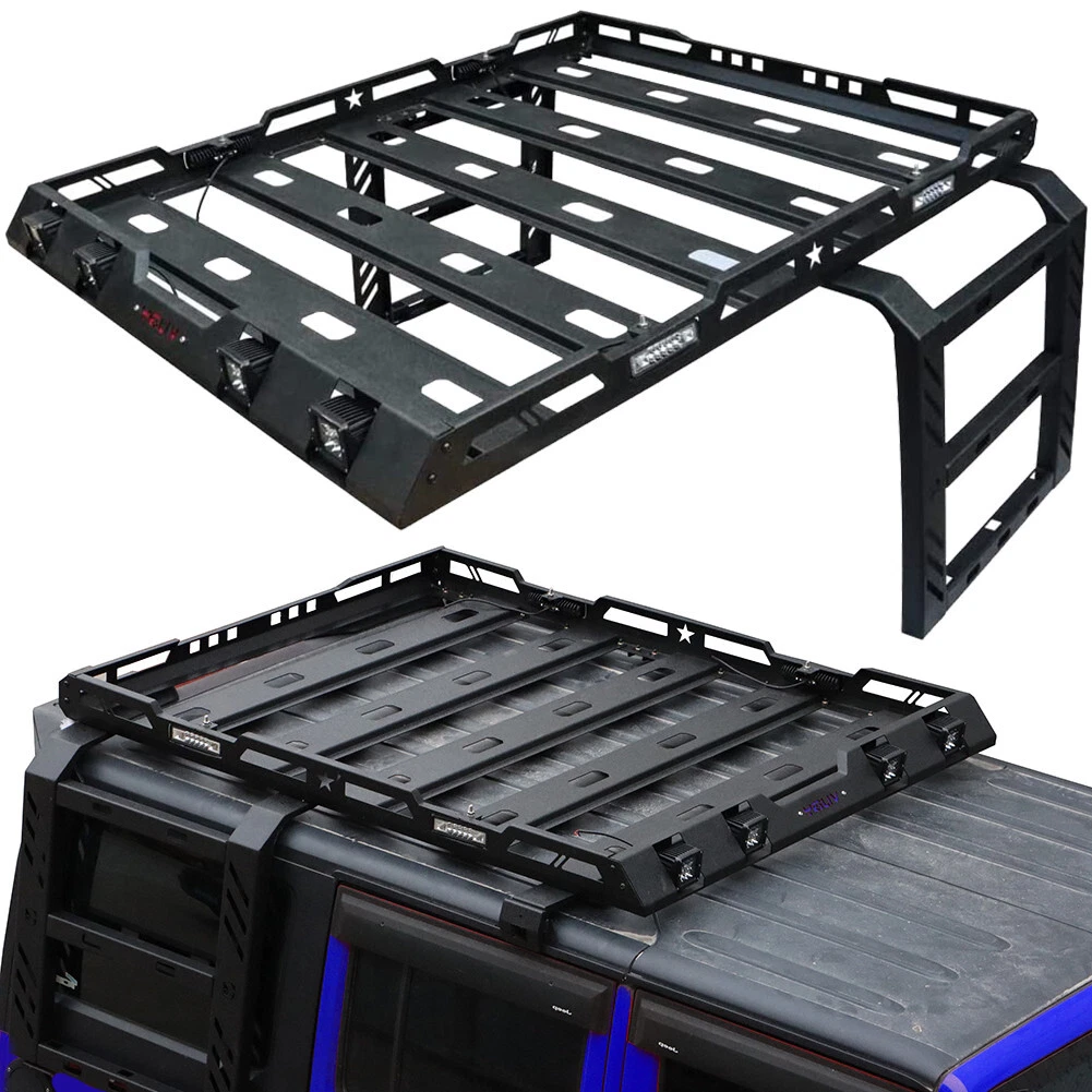 Jpcv Heavy Duty Roof Rack Cross Bars For Jeep Wrangler JK JL 2007-2019 – Aluminum Luggage Carrier - View #3