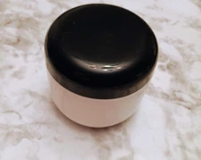 22 Pack 8 oz Solid White Plastic Jars with Black Screw-on Lids Makeup Creams