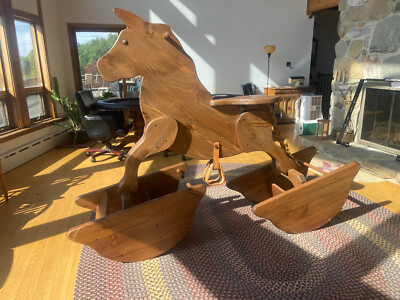 Giant Life-Size Wooden Rocking Horse