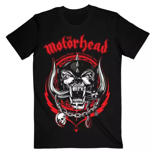 Motorhead T-Shirt Lightning Wreath Band Black New
