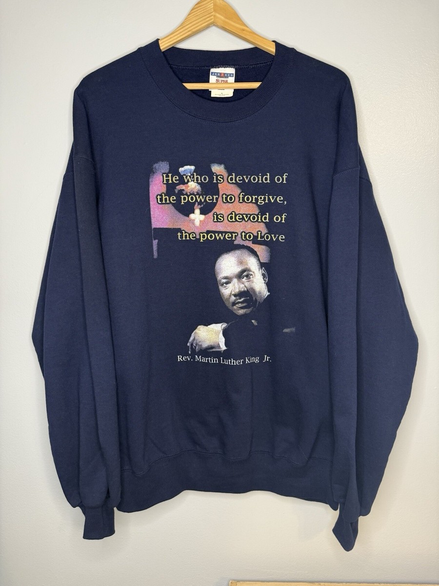 Vintage Martin Luther King Sweatshirt Two Sided 90's Made in USA Jerzees