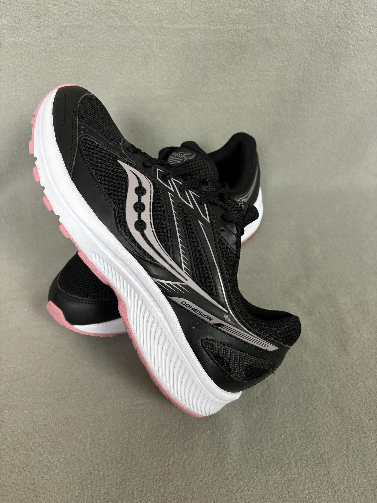 Saucony Women's Cohesion 14 Road Running Shoes S106281 Black/Pink 12