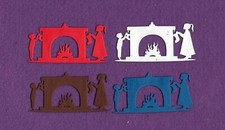 THE STOCKINGS WERE HUNG Christmas die cuts scrapbook cards