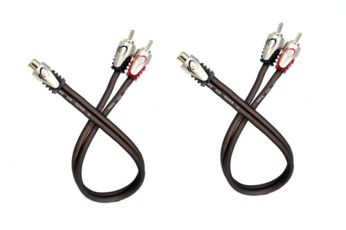 KnuKonceptz Klarity RCA Cable Y Adapter 1 Female to 2 Male RCA Splitter Pair (2) - 第 1/3 張圖片