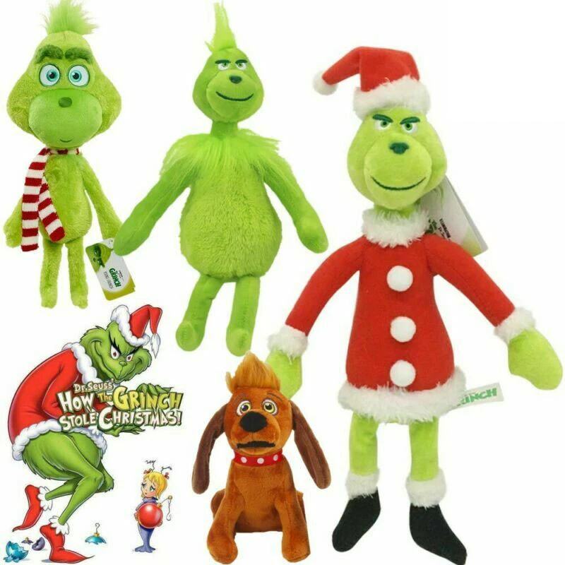 The Grinch Teddy Hot Rare Christmas Plush Doll Soft Toy Stuffed Kids Gift Toy