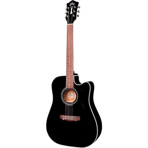 Guild D-140CE Westerly Collection Dreadnought Acoustic-Electric Guitar Black - Picture 3 of 8