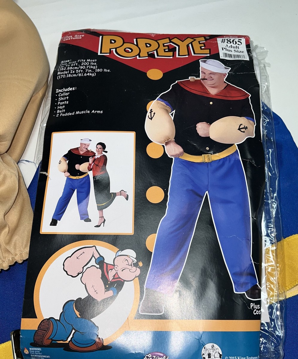 Popeye Costume Adult Padded Muscle Arms Popeye Costume Adult Padded Muscle Arms