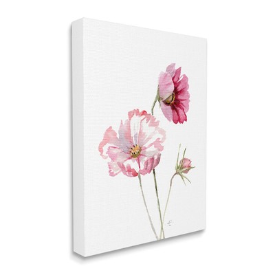Pink Cosmo Spring Bloom Floral, Designed by Verbrugge Watercolor Canvas Wall ...