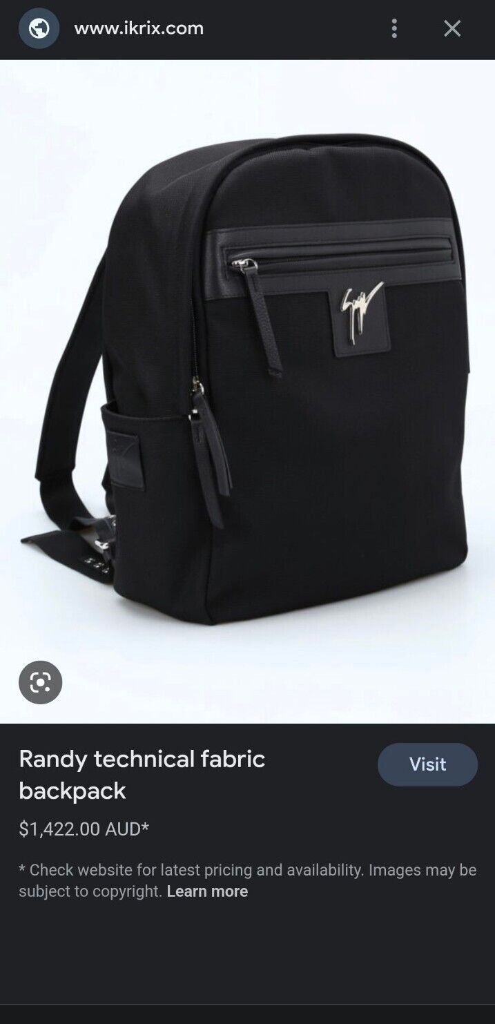 GIUSEPPE ZANOTTI Stylish Designer Travel Backpack