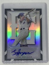 2021 LEAF METAL PERFECT GAME LUKE HEYMAN AUTO BLACK REFRACTOR 7/15