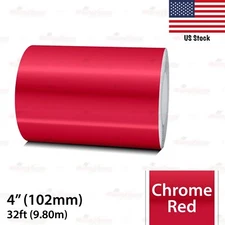 4" Vinyl Pinstriping Pin Stripe Car Styling Tape Decal Sticker 102mm CHROME RED