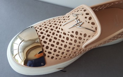 Giuseppe ZANOTTI LONDON LOGO PERFORATED SKATE SNEAKERS  display picture 2