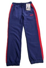 Levi's Boys Fleece Everyday Joggers Navy Blue, Youth Size M Relaxed Sweats NWT