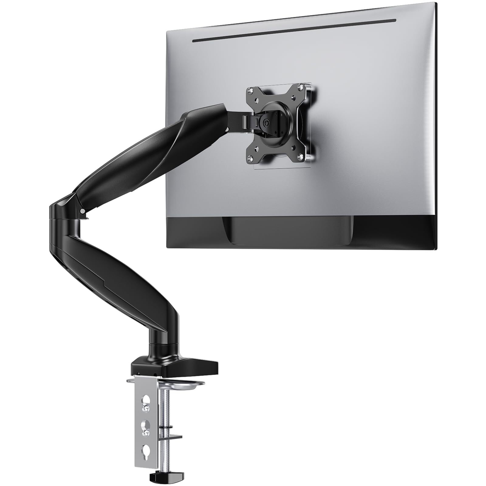 Single Monitor Stand  Fully Adjustable Gas Spring Monitor Arm Mount