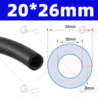 ID 2-32mm Black Fluorine Rubber Tube Fuel Hose-Engine Petrol, Oil Line Fuel Pipe