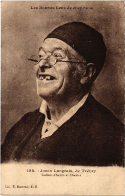 Old postcard Trebry Joson Langrais de Trebry - suit tailor and singer (1296043)
