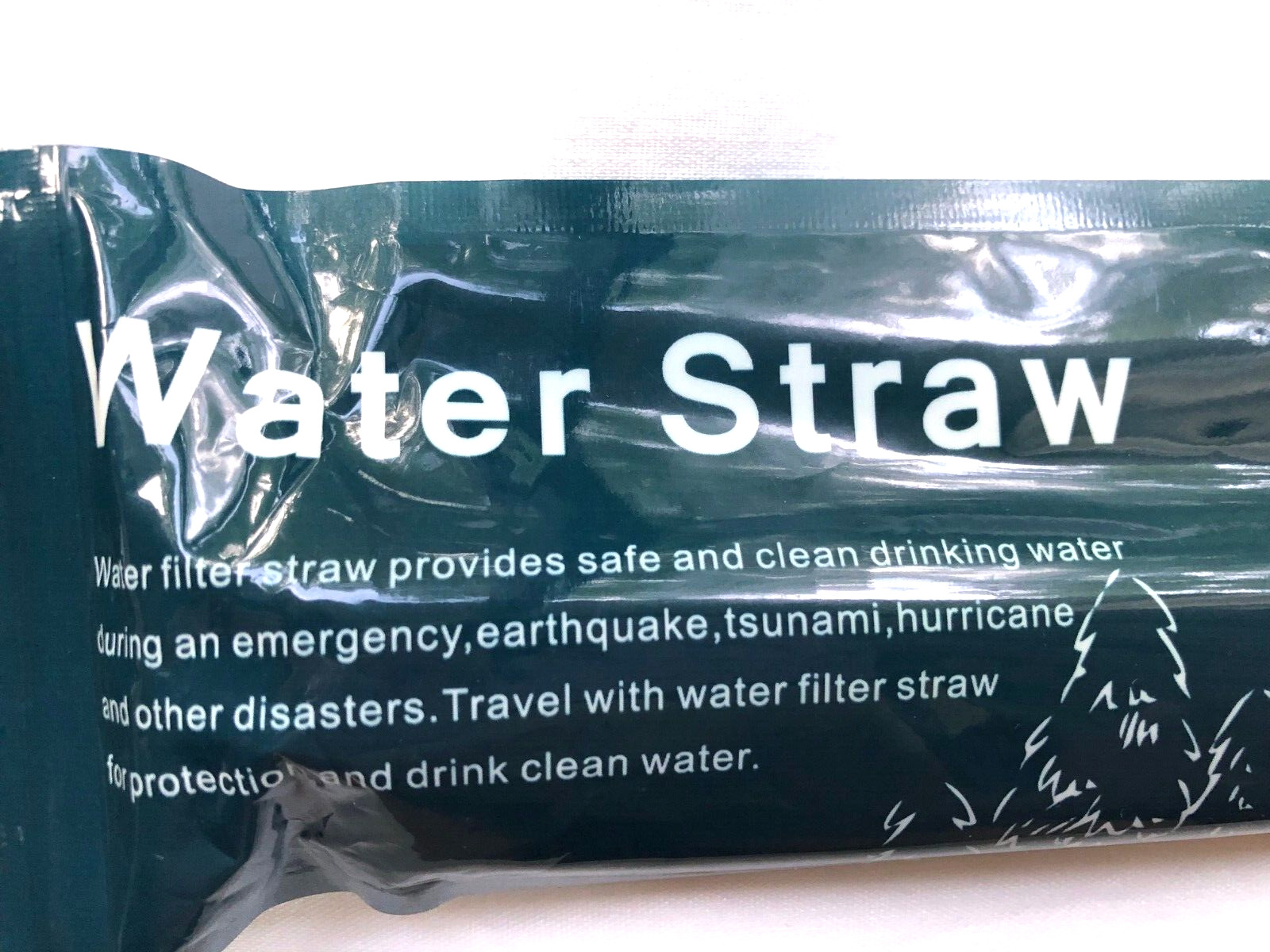 New Sealed LOGEST Portable Water Filter Straws EMERGENCY  OUTDOOR  BACKPACKING