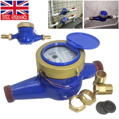 15mm 1/2 Inch Intelligent Water Meter Household Cold Water Meter for Garden Home