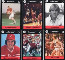 1991 Arkansas Razorbacks Collegiate Collection Trading Cards - Pick from List