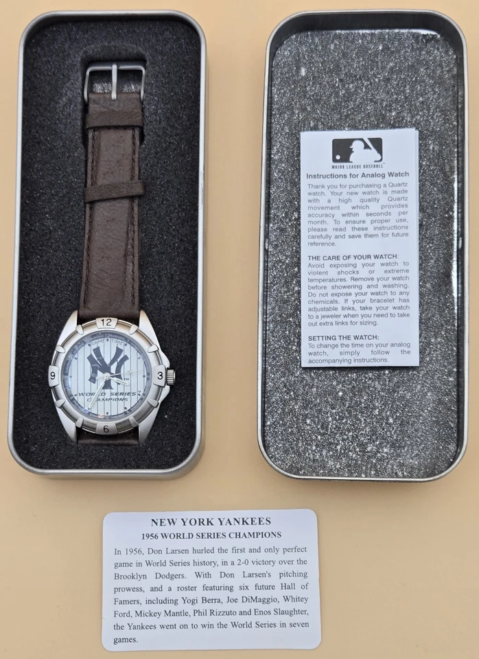 NY Yankees Watch by Game Time 1956 World Series Champions - Image 2 of 4