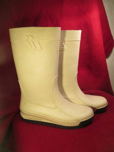 ROMIKA Mujer Vintage Botas de Agua en Blanco Talla 37 Rubber | eBay