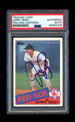 JERRY REMY SIGNED 1985 TOPPS PSA/DNA AUTOGRAPHED BOSTON RED SOX HALL OF ...