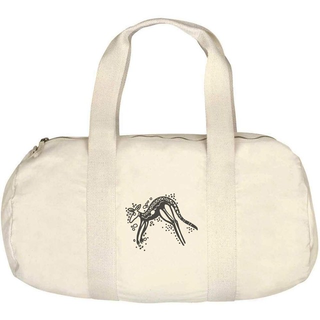 'Aboriginal Kangaroo' Canvas Duffle / Gym Bag (DF00021953) 'Aboriginal Kangaroo' Canvas Duffle / Gym Bag (DF00021953)