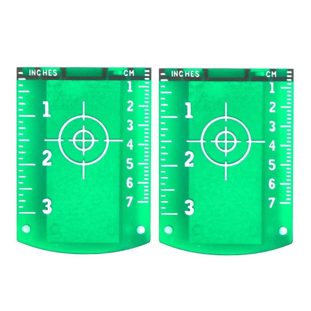 High Visibility Laser Target Cards for Green or Red Laser Level 2pcs Set