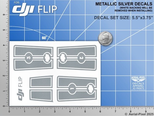 DJI Flip Racing Stripes With Battery Decals Number #1-3 Sticker Skin - Picture 6 of 23