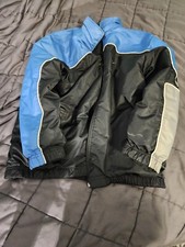 Vintage Nike Reversible Jacket Youth Medium 10-12 Black Blue Nylon Fleece
