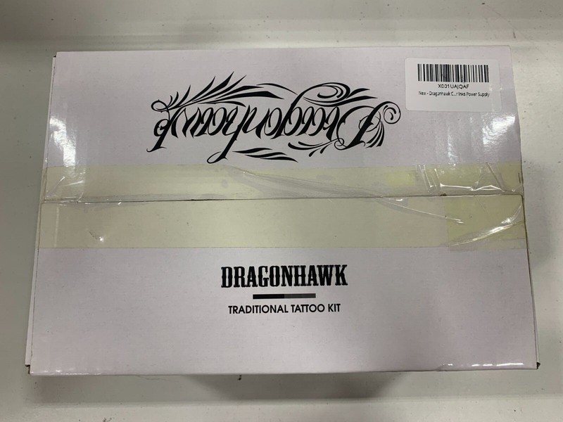 DragonHawk Traditional Tattoo Kit Ink, Power Supply