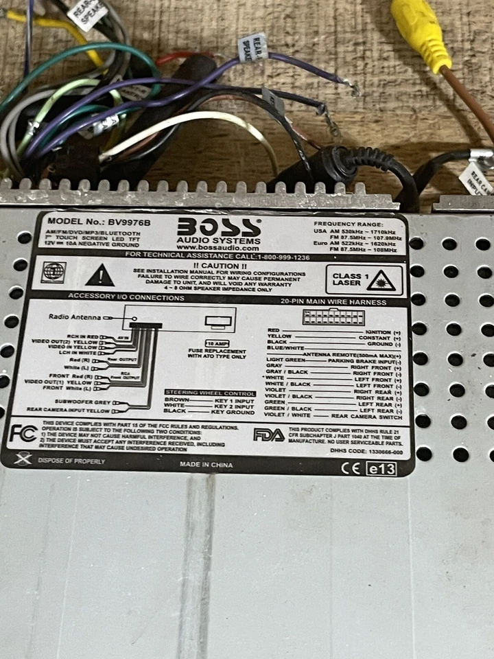 Boss Audio BV9976B Single-DIN, 7" Motorized Touchscreen Car DVD Player Bluetooth - Image 3 of 4