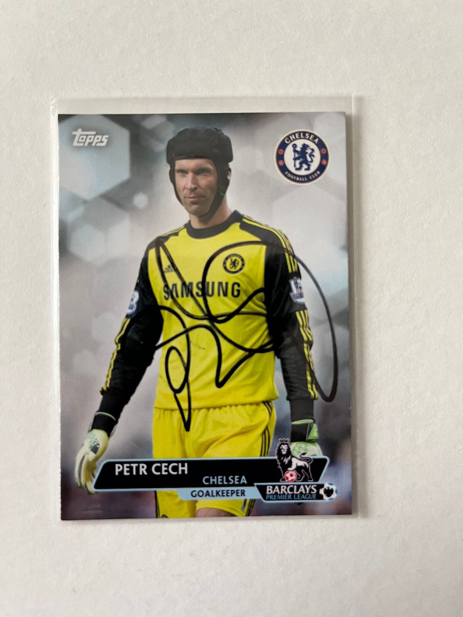 Hand signed football trading card of PETR CECH, CHELSEA FC