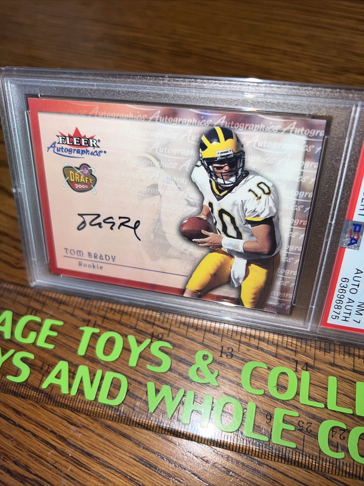 TOM BRADY 2000 FLEER AUTOGRAPHICS AUTO ROOKIE PSA 7 NEW ENGLAND PATRIOTS 🔥 view 5