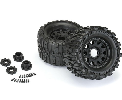 Pro Line 10155-10 Trencher HP Belted 3.8" PreMounted Truck Tires m2 Raid 17mm HH