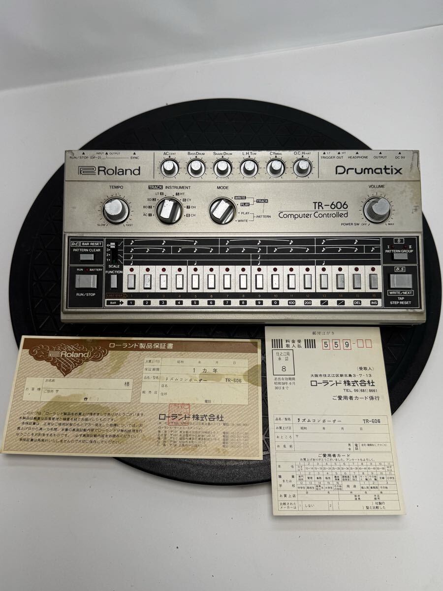Roland TR-606 Drumatix Analog Drum Machine For Parts/Repair Power