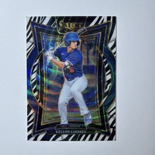 2025 Panini Select Baseball #37 Kellon Lindsey Zebra Prizm SSP