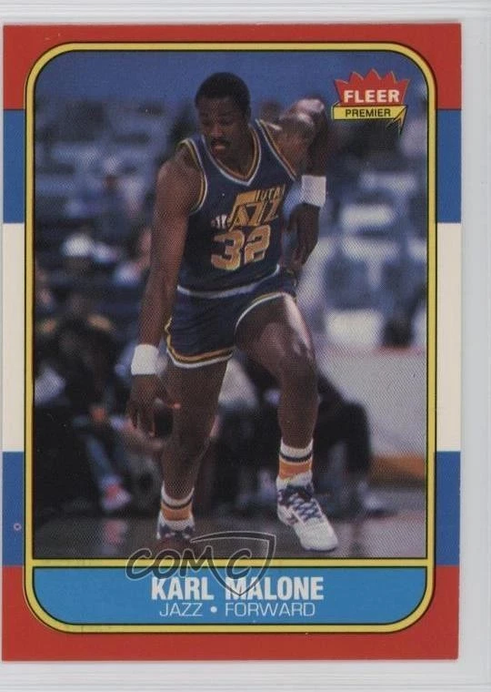Fleer Karl Malone Basketball 1986-87 Season Sports Trading Cards